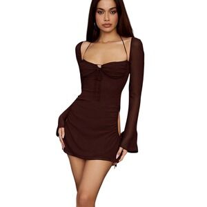house of cb loubella mulberry strapless corset dress House of CB Loubella Mulberry Strapless Corset Mini Dress Size S
